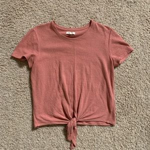 Madewell texture & thread tie front top